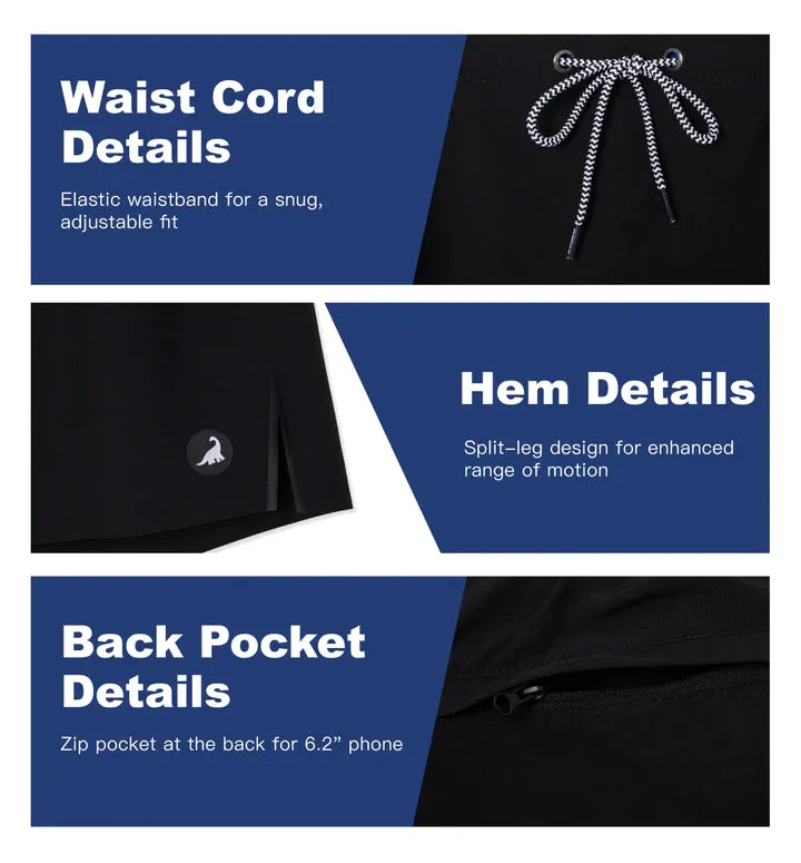 Athletic Performance Gym Shorts in Black