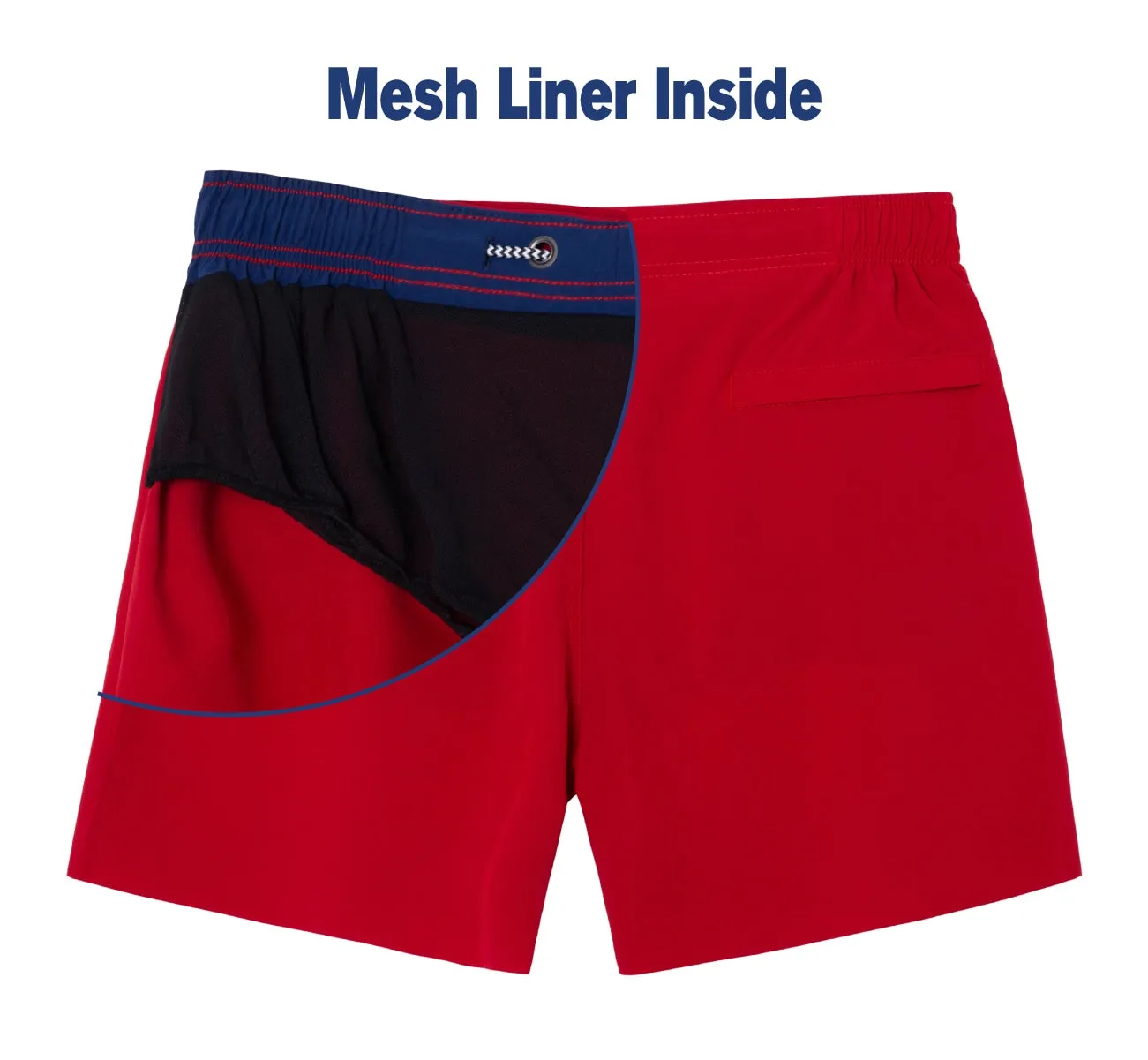 Athletic Performance Gym Shorts in Red