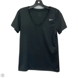 Athletic Top Short Sleeve By Nike Apparel In Black, Size: M