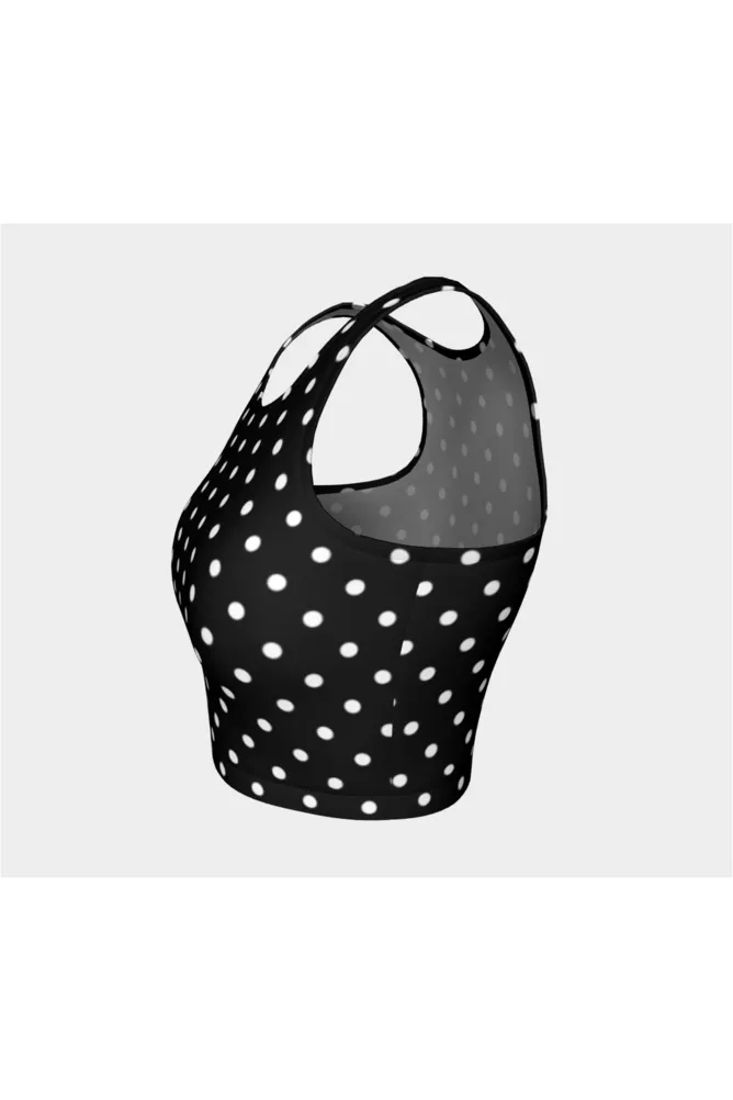 Black and White Polka Dot Athletic Top