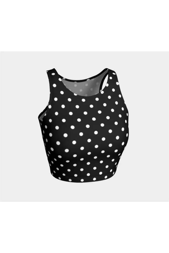 Black and White Polka Dot Athletic Top