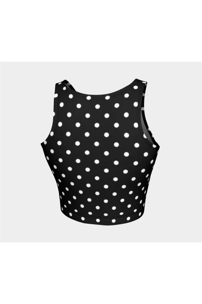 Black and White Polka Dot Athletic Top