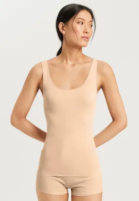 Cotton Seamless Vest - Beige