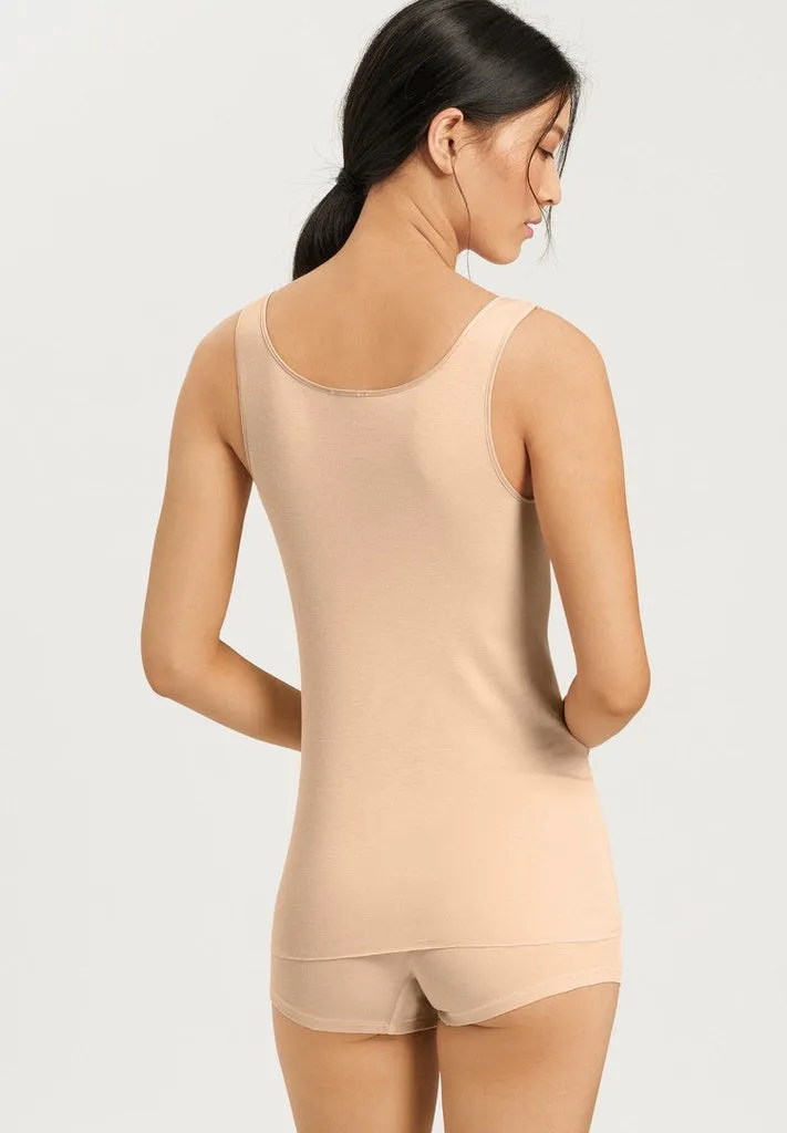 Cotton Seamless Vest - Beige