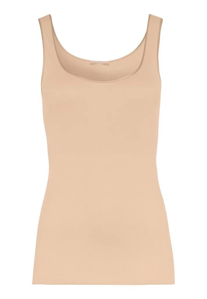 Cotton Seamless Vest - Beige
