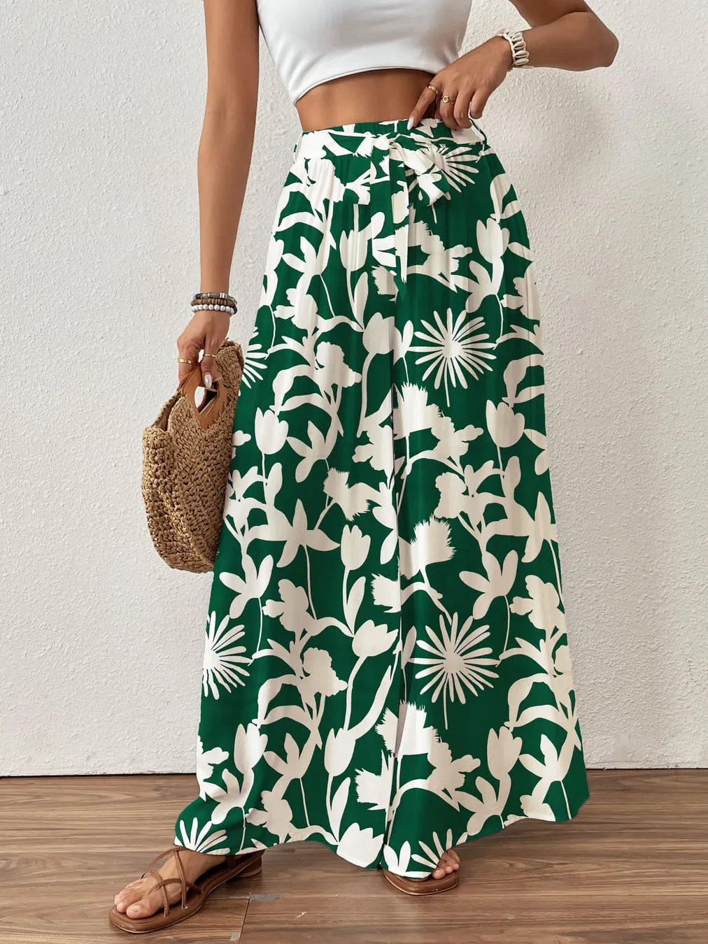 Flowy Floral Palazzo Pants
