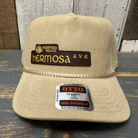Hermosa Beach HERMOSA AVE Corduroy Baseball Cap - Khaki