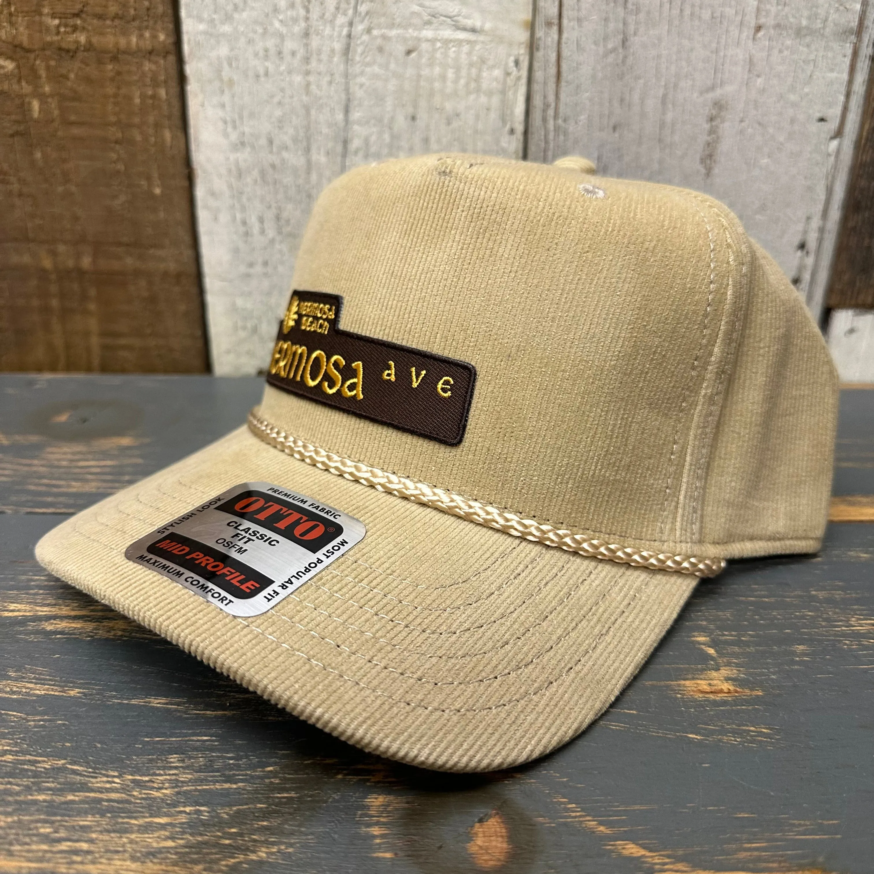 Hermosa Beach HERMOSA AVE Corduroy Baseball Cap - Khaki