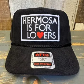 Hermosa Beach HERMOSA IS FOR LOVERS Corduroy Baseball Cap - Black