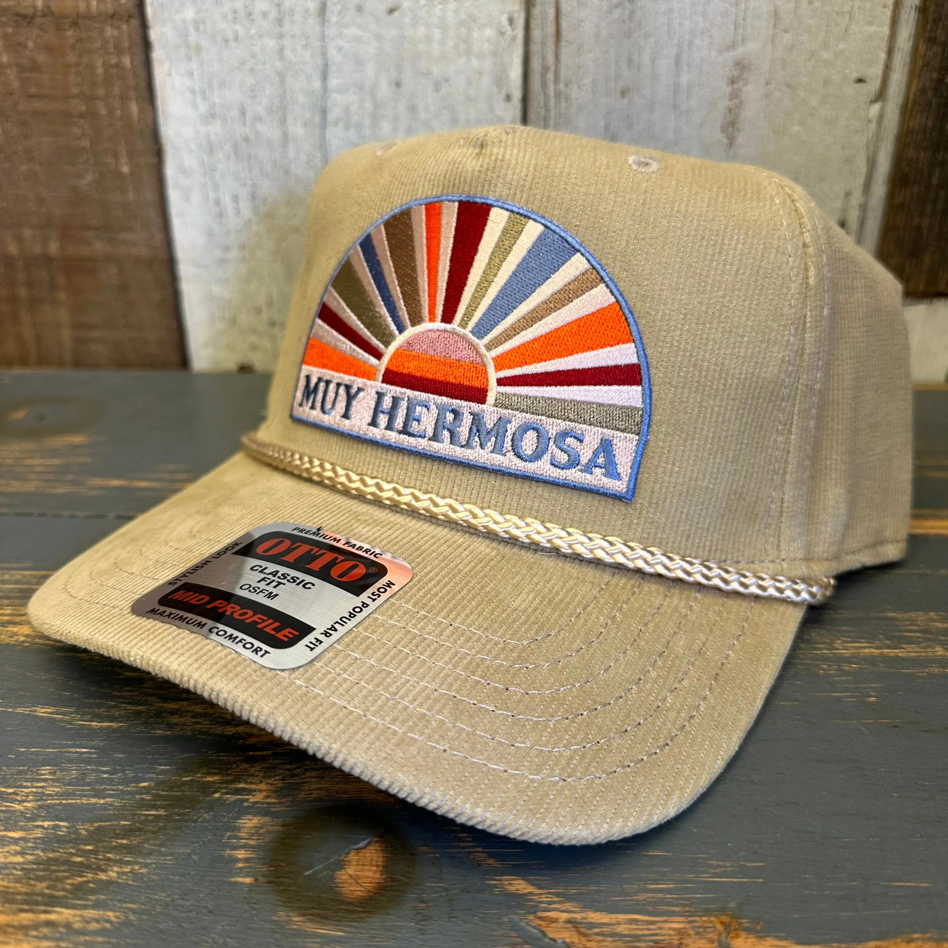 Hermosa Beach MUY HERMOSA Corduroy Baseball Cap - Khaki