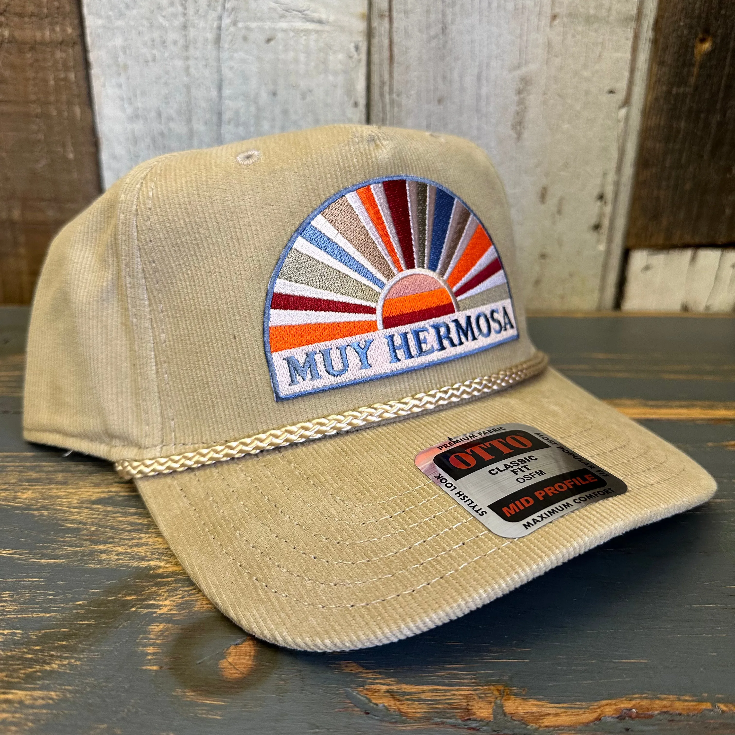 Hermosa Beach MUY HERMOSA Corduroy Baseball Cap - Khaki