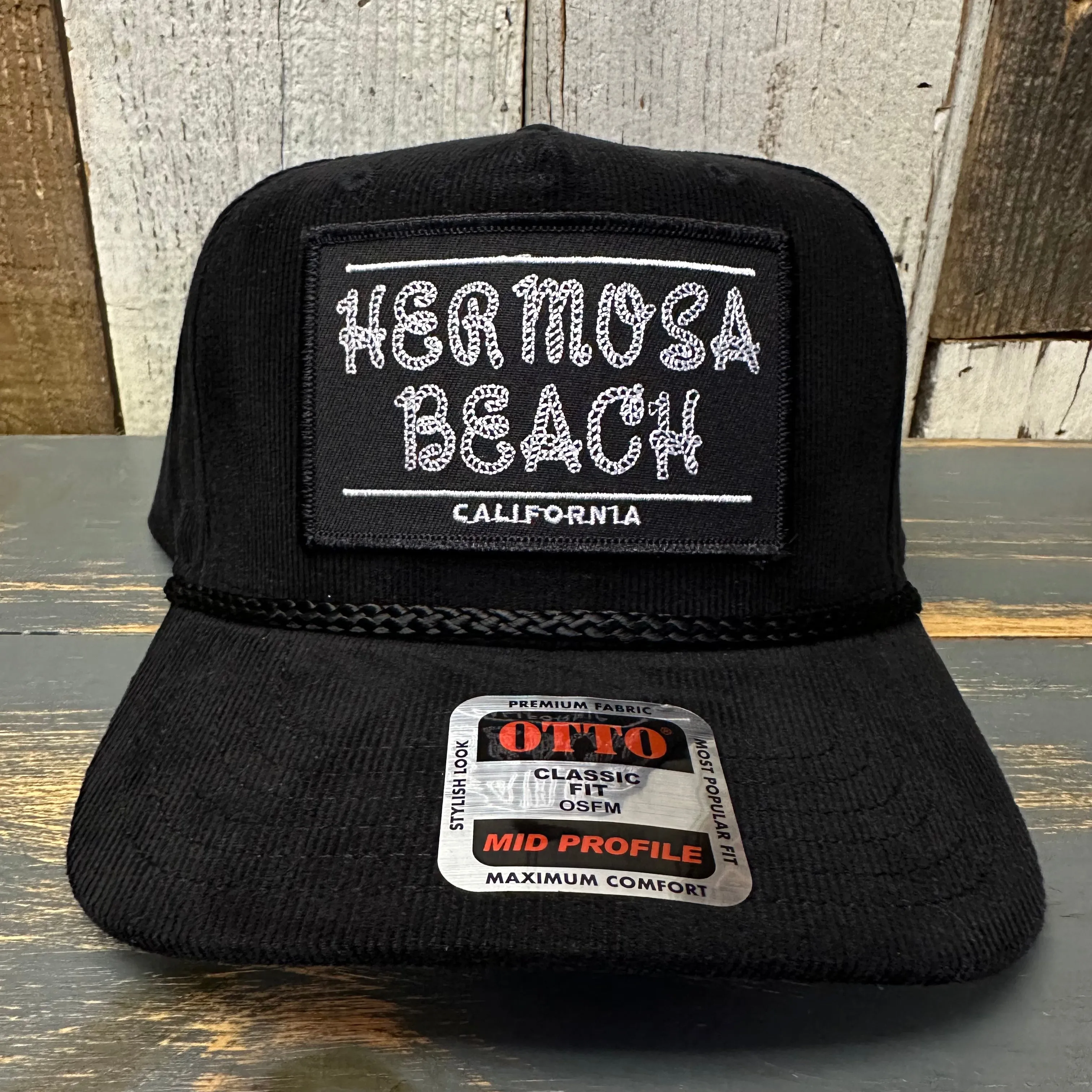 Hermosa Beach ROPER Corduroy Baseball Cap - Black