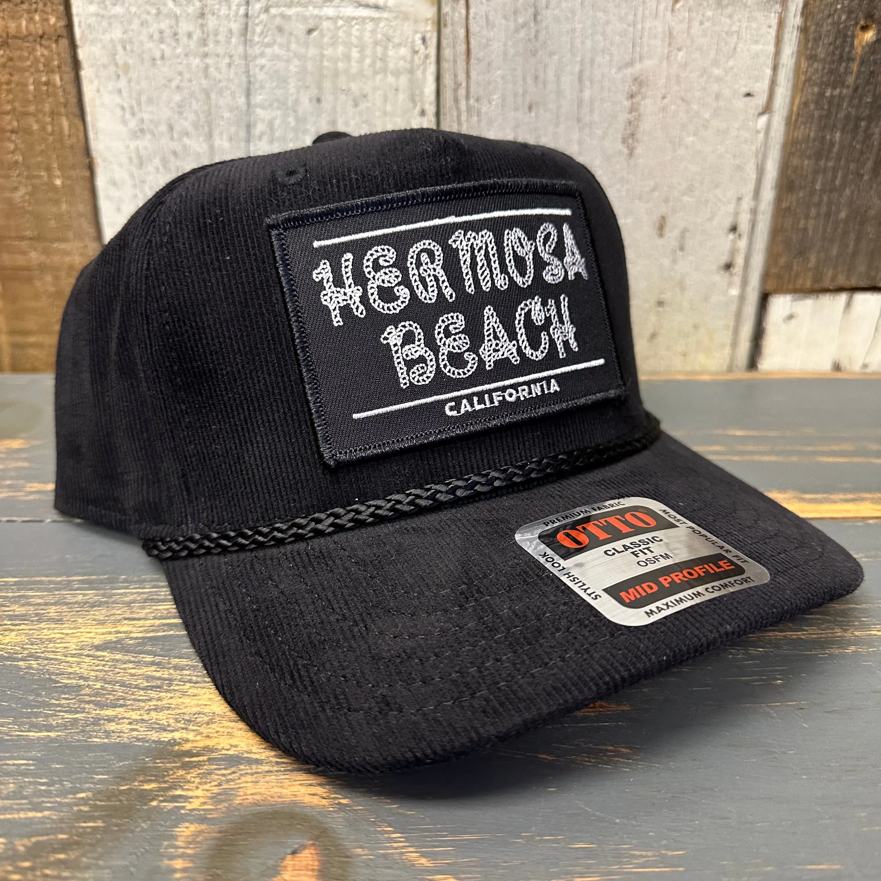Hermosa Beach ROPER Corduroy Baseball Cap - Black