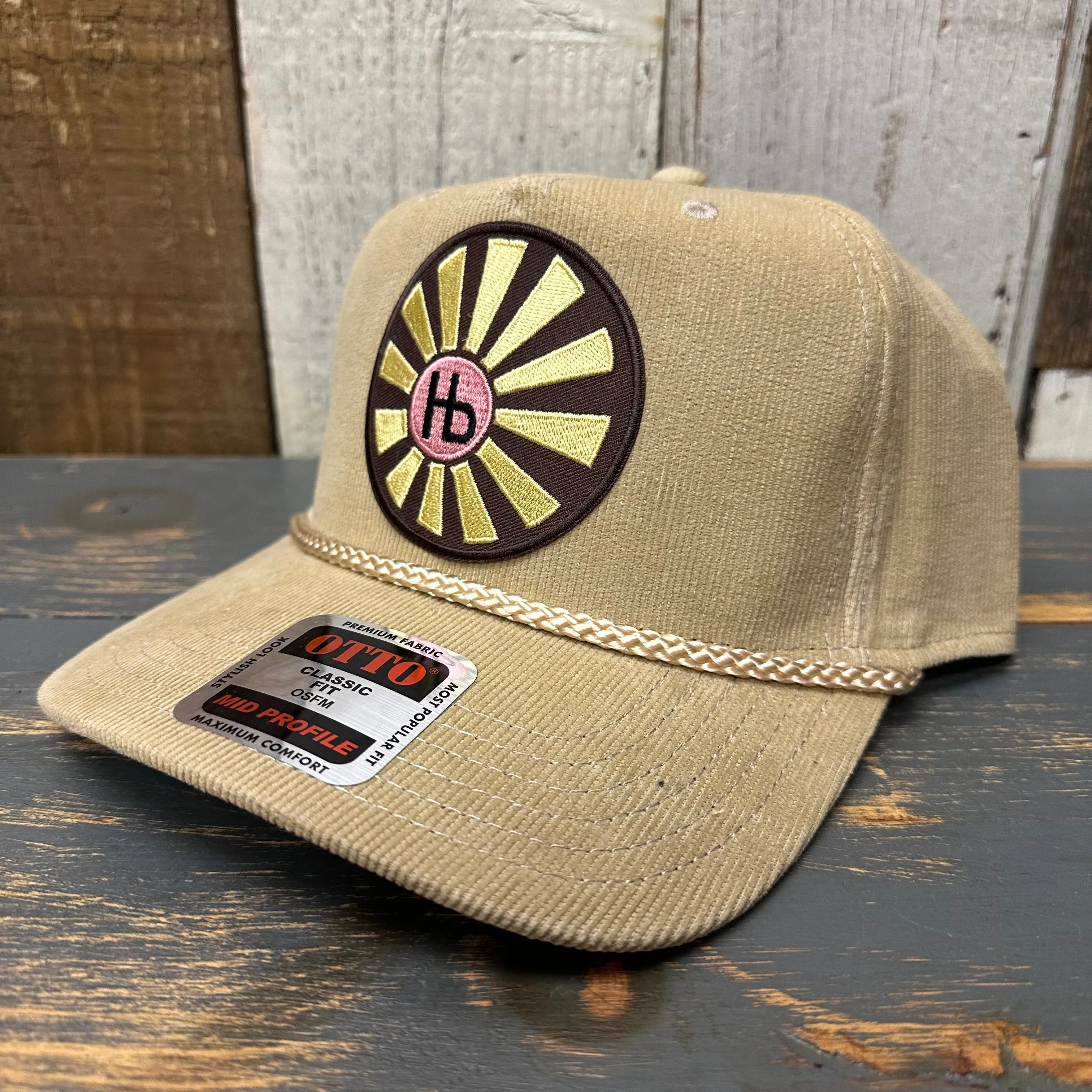 Hermosa Beach SUNBEAMS Corduroy Baseball Cap - Khaki