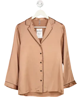 intimissimi  Mannish-cut Long Sleeve Silk Satin Shirt UK S