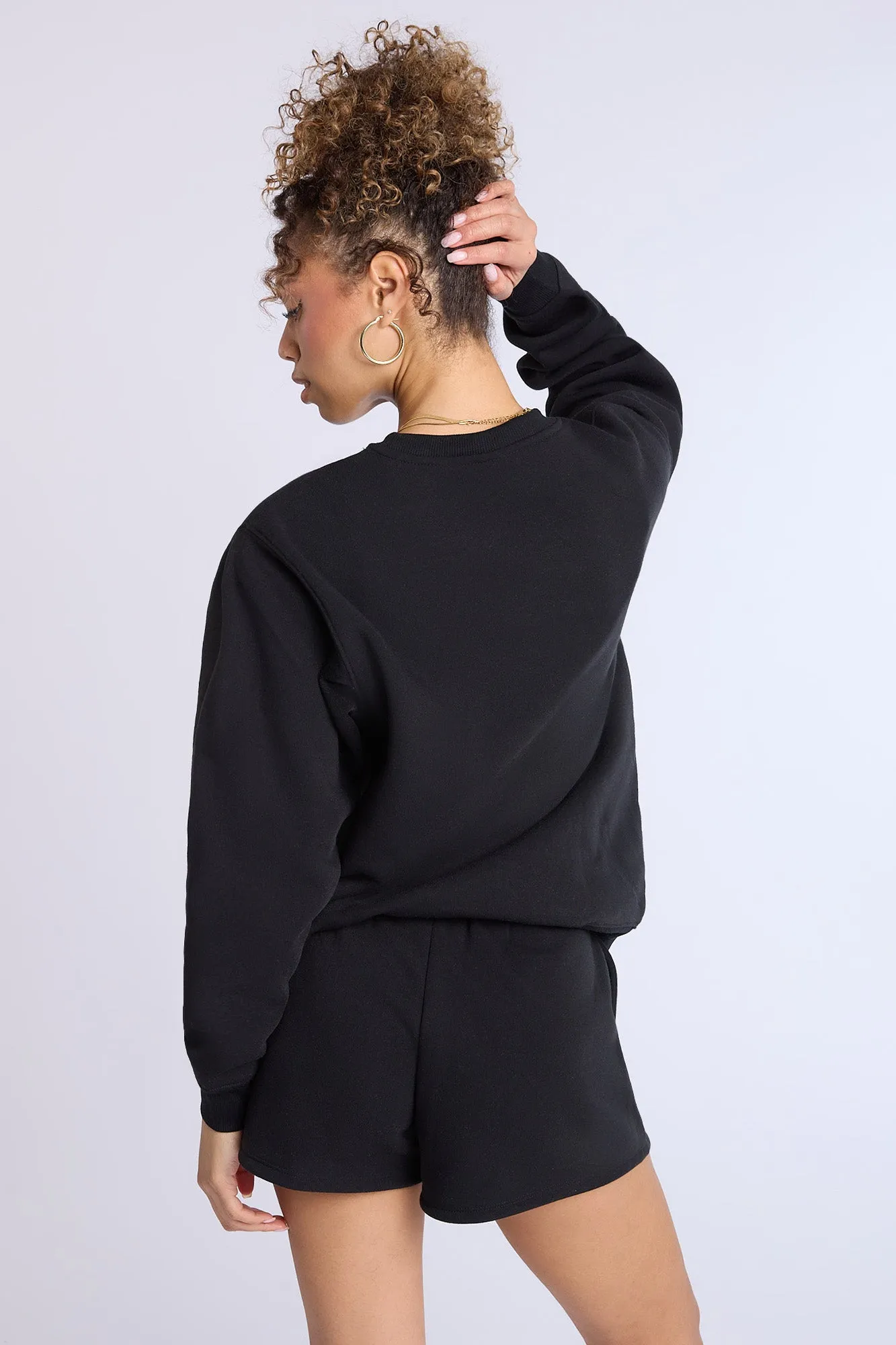 Kuromi Graphic Crew Neck Oversized Sweatshirt