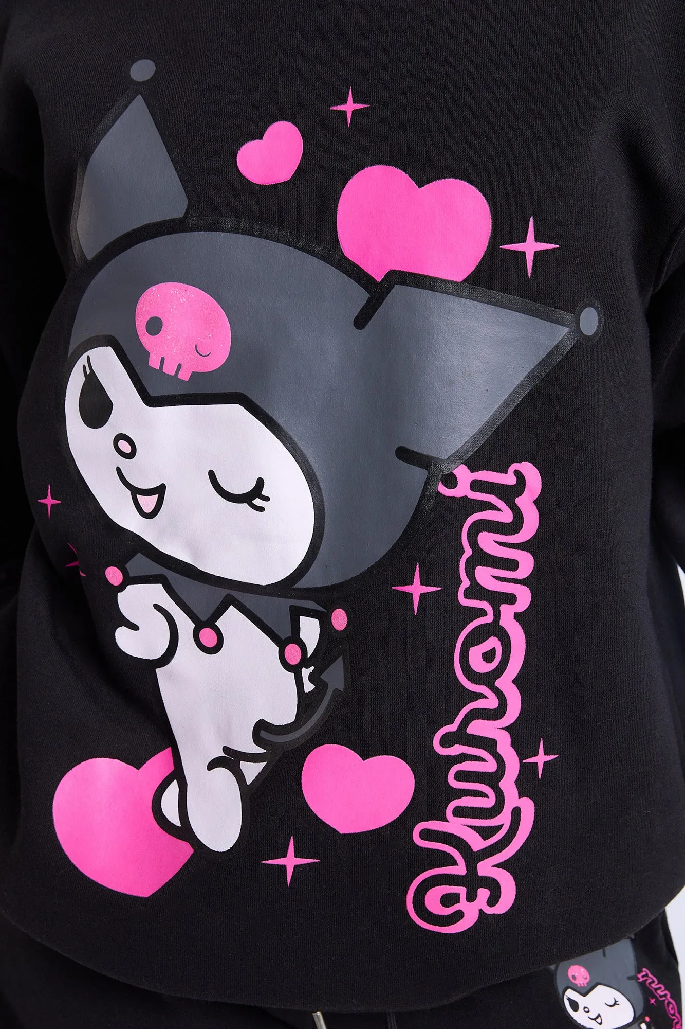 Kuromi Graphic Crew Neck Oversized Sweatshirt