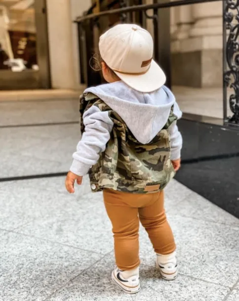 Little   Loved - Camo Hooded Denim Jacket