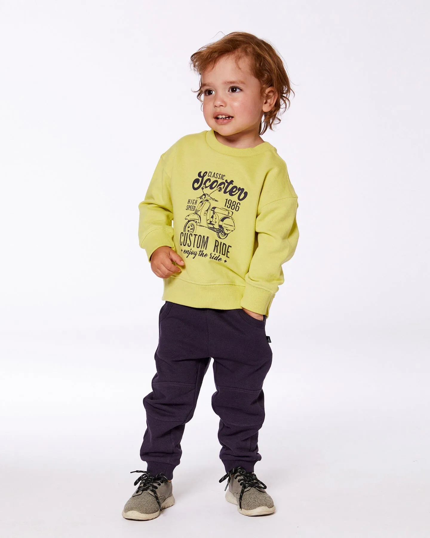 Pullover Graphic Sweatshirt Lime Green