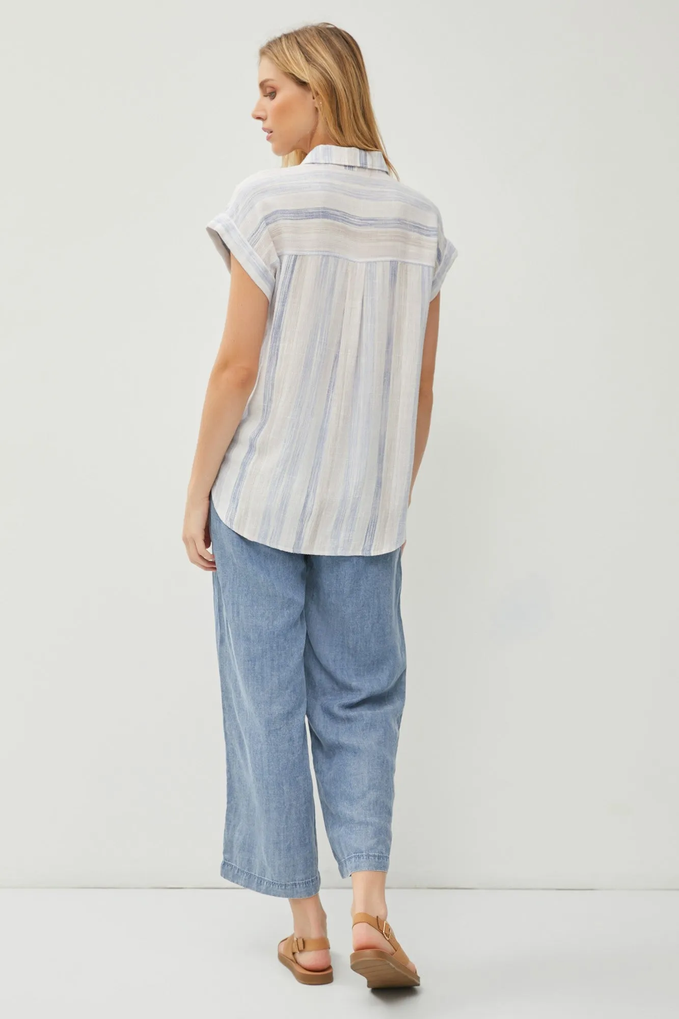 Stripe Button Down Top
