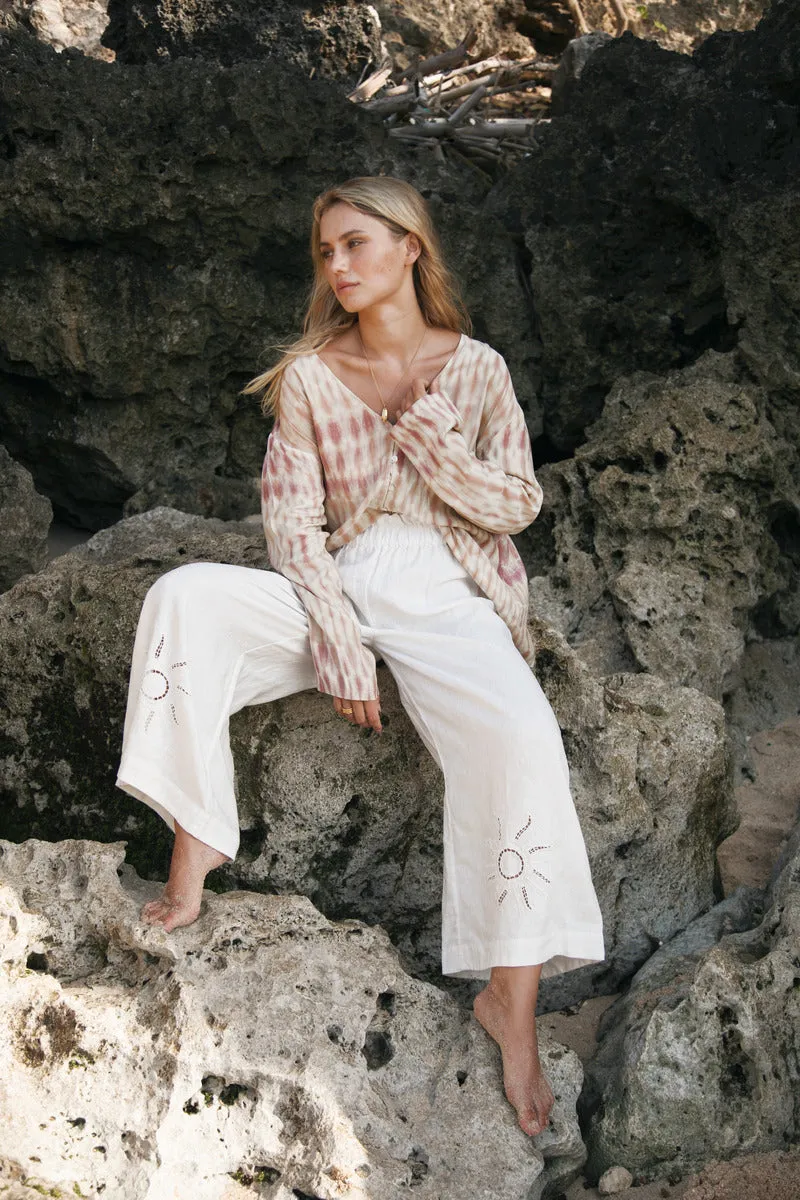 SUNLIGHT WIDE LEG PANT - OFF WHITE