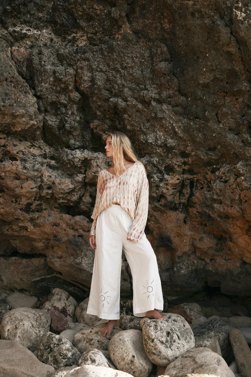 SUNLIGHT WIDE LEG PANT - OFF WHITE