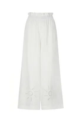 SUNLIGHT WIDE LEG PANT - OFF WHITE