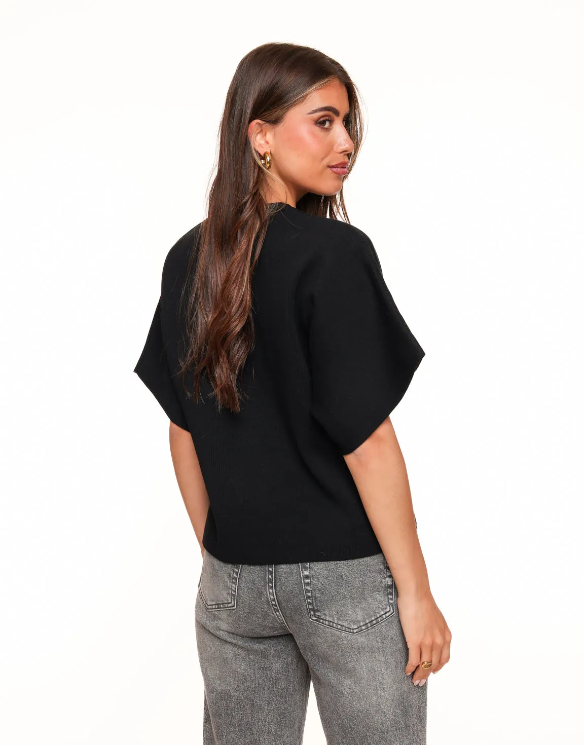 Zwarte Gebreide SS - Vest